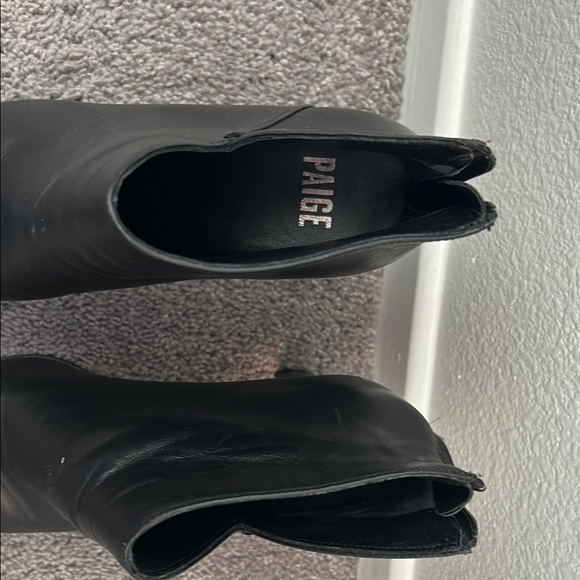 Black Leather Ankle Boots - Picture 4 of 6
